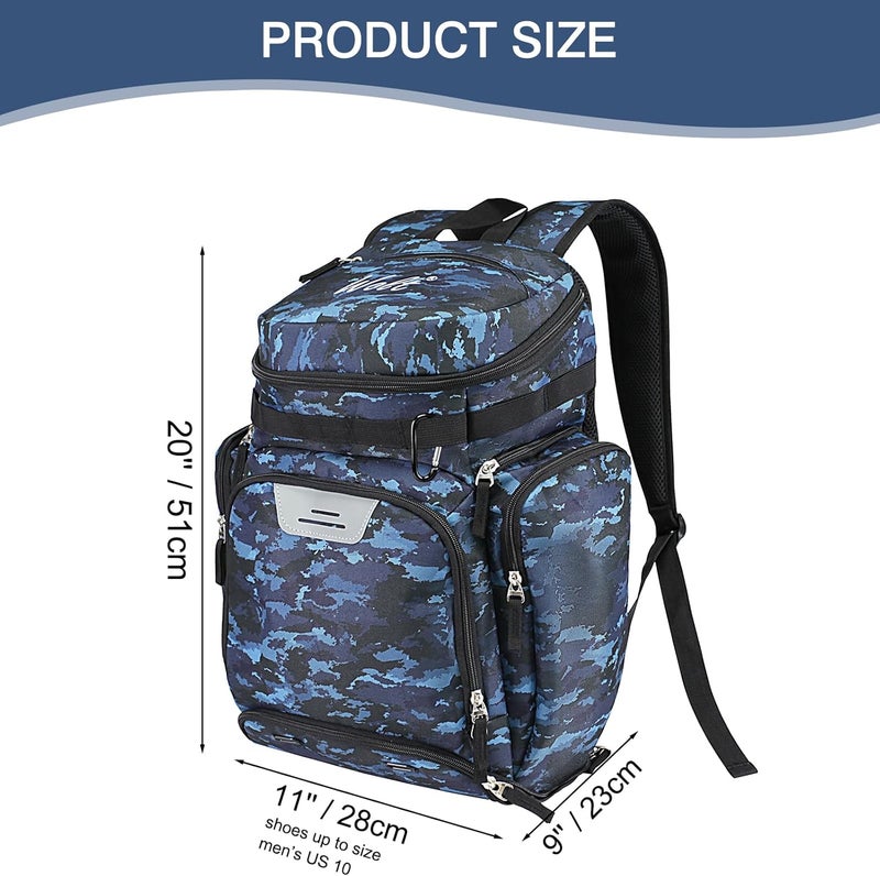 WOLT Basketball Bag Backpack with Separate Ball Compartment and Shoes Pocket, Gym Bags for Men, Large Sports Bag for Basketball, Soccer, Volleyball, Baseball - Image 3